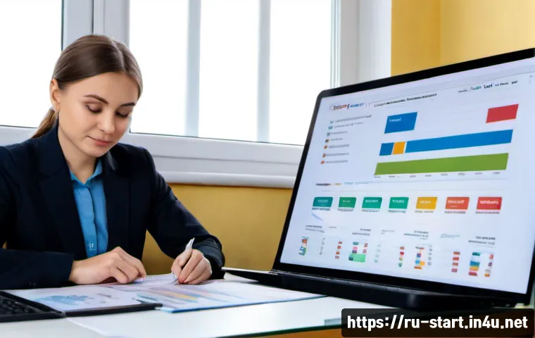 Home 17 스타트업 마케팅 자격증 비교 - Photorealistic Russian startup founder at a clean home office desk, thoughtfully comparing two unbra...